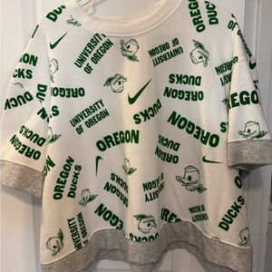 Nike Woman’s Oregon Ducks Sweatshirt - White and Green